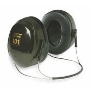 3M Peltor Behind-the-Neck Ear Muffs, 26 dB, Peltor Optime 101, Black/Green H7B