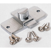 Asi Global Partitions Slide Latch, 2-1/2 in H, 3-1/4 in W, Zinc, Bright Finish, Use With Solid Plastic Polymer Partition 40-8562899