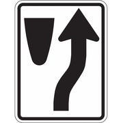 Lyle Keep Right Traffic Sign, 24 in H, 18 in W, Aluminum, Vertical Rectangle, No Text, R4-7-18HA R4-7-18HA