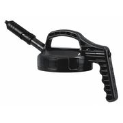 Oil Safe Mini Spout Lid, w/0.27 In Outlet, Black 100401