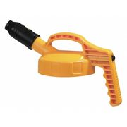 Oil Safe Stumpy Spout Lid, HDPE, Yellow, 1 in Spout Outlet 100509