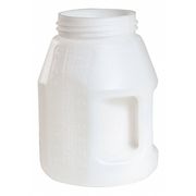 Oil Safe Fluid Storage Container, Drum, 5 L Capacity, 10.7 in H., 7.7 in Outside Dia, Clear 101005