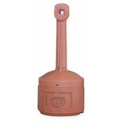 Justrite Smokers Cease-Fire Cigarette Receptacle, 4 gal., Terra Cotta 26800T
