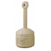 Justrite Smokers Cease-Fire Cigarette Receptacle, 4 gal., Tan 26800B