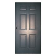 Ceco Six Panel Security Door, 80 in H, 36 in W, 1 3/4 in Thick, 18-gauge steel, Type: Embossed Steel CSPD-FL3068-CYL-CU