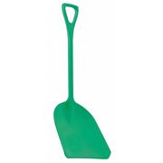 Remco Hygienic Square Point Shovel, Polypropylene Blade, 28 in L Green Polypropylene Handle 69822