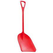 Remco Hygienic Square Point Shovel, Polypropylene Blade, 28 in L Red Polypropylene Handle 69824