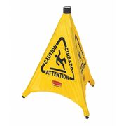 Rubbermaid Commercial pop-up safety cone, 20 in H, 21 in W, FG9S0000YEL FG9S0000YEL