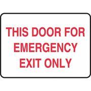 Accuform Exit Sign, Emergency Exit Only, 10"X14 MEXT934VP