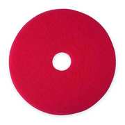 3M Buffing and Cleaning Pad, 20 In, 3 1/4 in Center Hole, Red, 5 Pack 5100