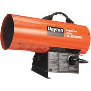 Dayton Forced Air Portable Gas Heater, Liquid Propane, 30,000 to 60,000 BtuH 3VE54