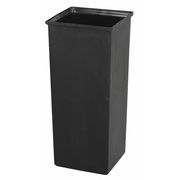 Safco 21 gal Square Trash Can, Black, 13" Dia, Rigid Plastic 9668