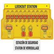 Master Lock Lockout Station, 10 Locks, Keyed Diff 1483BP410ES