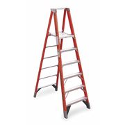 Werner 8 ft Fiberglass Platform Stepladder, 375 lb Capacity P7406