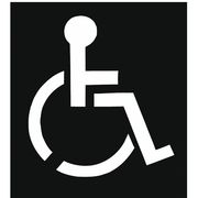 Zoro Select Parking Lot Symbol, Disabled, Plastic 3W635