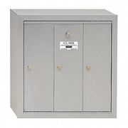 Salsbury Industries Vertical Mailbox, Aluminum, Powder Coated, 3 Doors, Surface, - 3503ASU