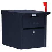 Salsbury Industries Mail Chest, Black, Powder Coated, Pedestal, - 4350BLK