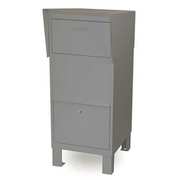 Salsbury Industries Courier Box, Gray, Powder Coated, Free Standing, - 4975GRY