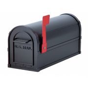Salsbury Industries Heavy Duty Mailbox, Black, Powder Coated, Pedestal 4850BLK