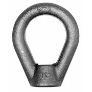 Ken Forging Oval Eye Nut, 3/8"-16 Thread Size, 5/8 in Thread Lg, Steel, Black Oxide EN-3