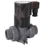 Hayward Flow Control 120VAC PVC Solenoid Valve, Normally Closed, 1/2 in Pipe Size SV10050STV