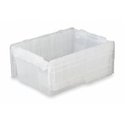 Orbis Translucent Attached Lid Container, Plastic FP182 Clear