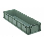 Orbis Straight Wall Container, Gray, Plastic, 48 in L, 15 in W, 7 1/2 in H, 2.3 cu ft Volume Capacity SO4815-7 Grey