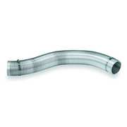 Westaflex Noninsulated Flexible Duct, 500F, 15 ft. L 2505