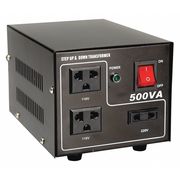 Zoro Select Step Up/Step Down Voltage Converter, 110V AC to 220V AC, 220V AC to 110V AC, 500VA, 50/60 Hz 30C518