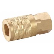 Speedaire Quick Connect Hose Coupling, 1/4 in Body Size, 1/4 in Hose Fitting Size, Sleeve, Socket, 30E709 30E709