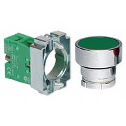 Dayton Non-Illuminated Push Button, 22 mm, 1NO, Green 30G228