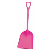 Remco Hygienic Square Point Shovel, Polypropylene Blade, 28 in L Pink Polypropylene Handle 69821