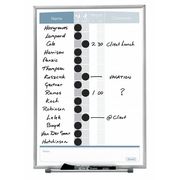 Quartet 16"x11" Magnetic Porcelain In/Out Dry Erase Board, Silver Frame 33703