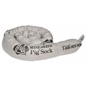 Pig Absorbent Sock, 15 gal, 2 in x 42 in, Universal, Gray, Polypropylene PIG205