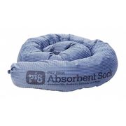 Pig Absorbent Sock, 15 gal, 3 in x 48 in, Universal, Blue, Polypropylene 2048