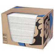 Pig Absorbent Pad, 22 gal, 15 in x 20 in, Oil-Based Liquids, White, Polypropylene MAT485