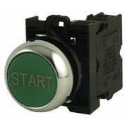 Eaton Non-Illuminated Push Button, 22 mm, 1NO, Green M22M-D-G-GB1-K10