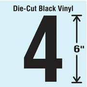 Stranco Die Cut Number Label, 4 DBV-SINGLE-6-4