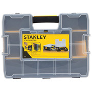 Stanley Adjustable Compartment Box, 14 Compartments, Black/Yellow, 3-3/7" H x 13 in L x 17 3/8 in W STST14027