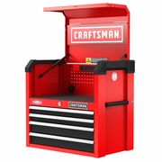 Craftsman S2000 Open Tool Chest, 4 Drawer, Red, Steel, 26 in W x 16 in D x 24-1/2 in H CMST98267RB
