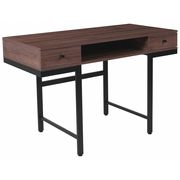 Flash Furniture Computer Desk, 23" D, 47-1/4" W, 30-1/2" H, Dark Ash, Metal, Table Top: Engineered Wood NAN-NJ-29315-GG