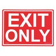 Jessup Glo Brite Exit Only, Red w/PL, 14"x10" EG-7520-F-110-RN