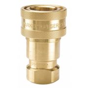 Parker Hydraulic Quick Connect Hose Coupling, Brass Body, Sleeve Lock, 3/4"-14 Thread Size, 60 Series BH6-60