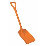 Remco Hygienic Square Point Shovel, Polypropylene Blade, 23 1/2 in L Orange Polypropylene Handle 69817