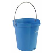 Vikan Round Hygienic Bucket, 9 19/32 in Dia, Blue, polypropylene 56883