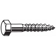 ZORO SELECT Lag Screw, 5/16 in, 4 in, Steel, Zinc Plated Hex External Hex Drive, 300 PK B08280.031.0400