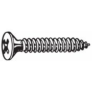 ZORO SELECT Sheet Metal Screw, #14 x 1-1/2 in, Plain 18-8 Stainless Steel Flat Head Phillips Drive, 100 PK U51680.024.0150