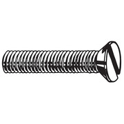 ZORO SELECT 5/16"-18 x 4 in Slotted Flat Machine Screw, Zinc Plated Steel, 50 PK U24540.031.0400