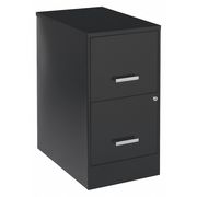 Space Solutions 15" W 2 Drawer File Cabinet, Black, Letter 20226