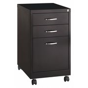 Space Solutions 15" W 3 Drawer Front Pedestals, Black, Letter 21645